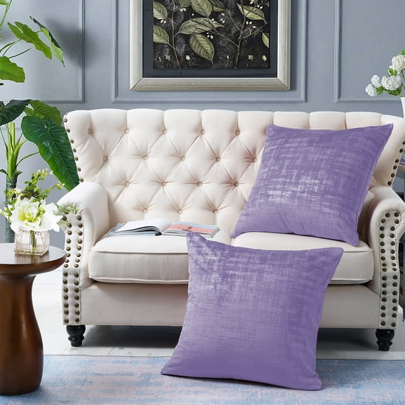 Home Soft Things Textured Velvet 2 Piece Pillow Shell Set - Chinese Violet - 26" x 26"