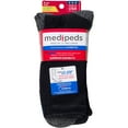 thumbnail image 6 of MediPeds NanoGlide Crew Casual Socks, X-Large, 4 Pairs, 6 of 8