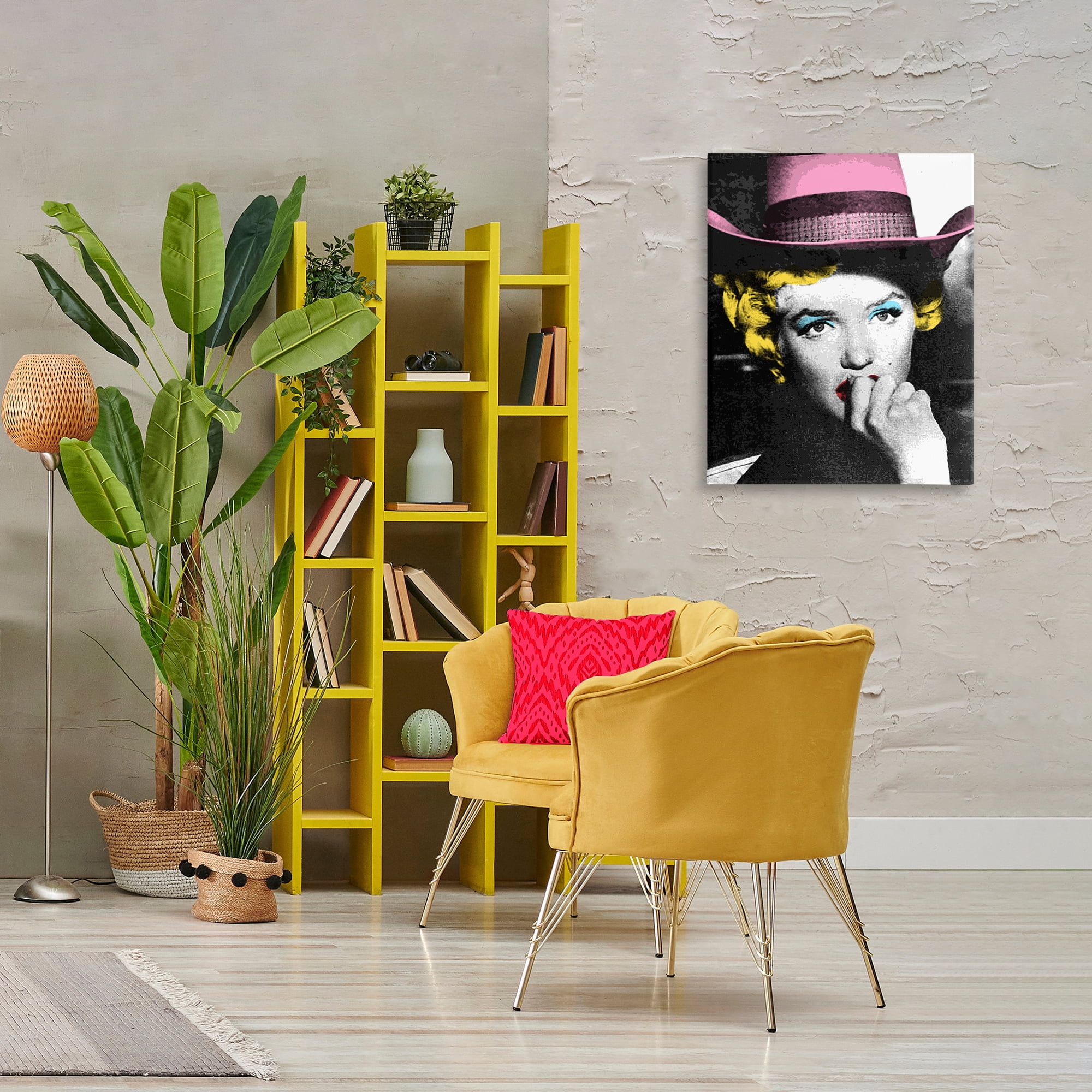 Stupell Industries Vintage Pop Culture Icon People Painting Wrapped Canvas Art Print Wall Art, 24 x 30