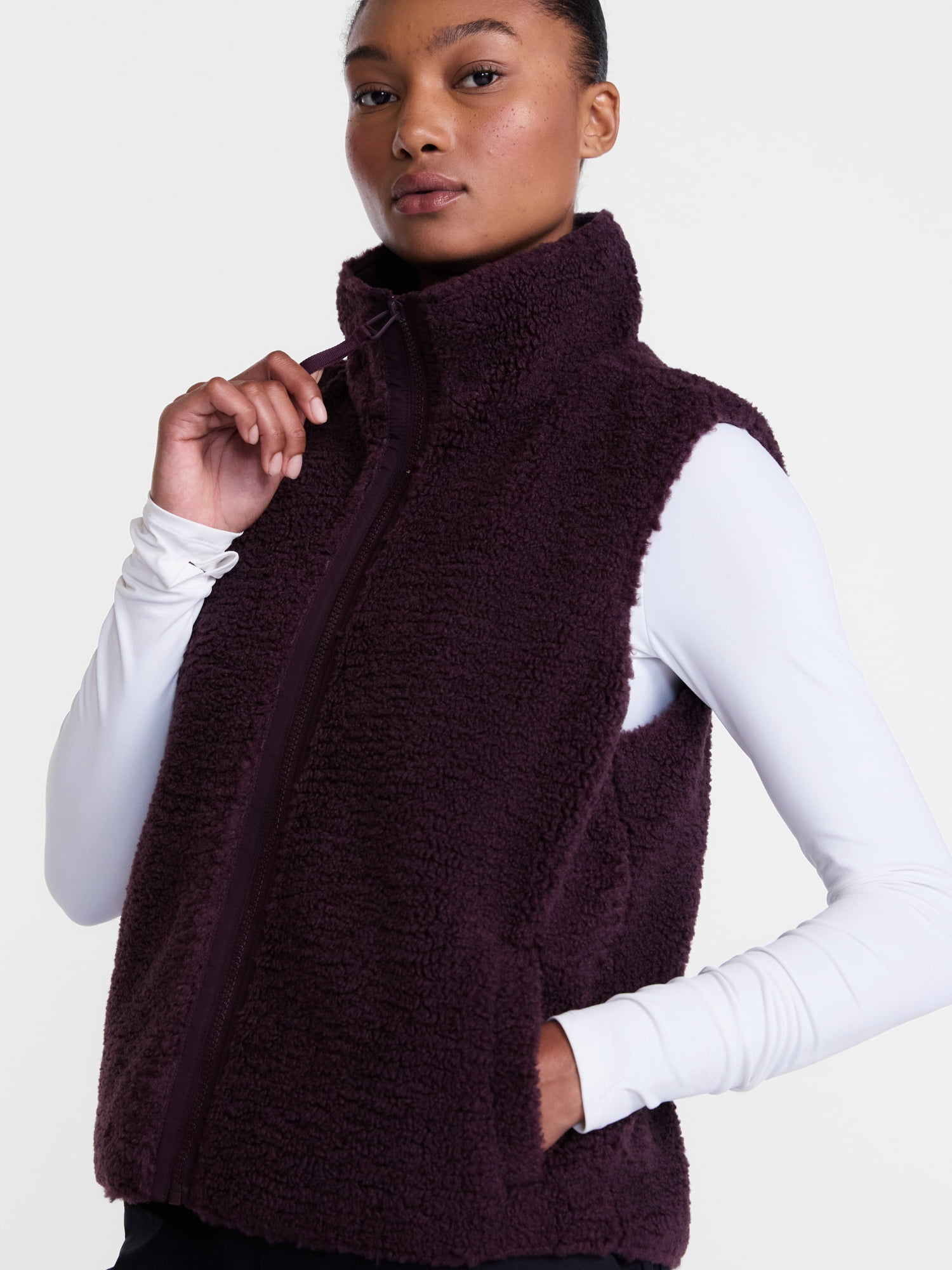 Ozark Trail Women's and Women's Plus High Pile Vest, Sizes XS-3X