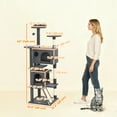 thumbnail image 3 of PawHut 54" Cat Tree Tower with Scratching Posts, Cat Condos, Dark Grey, 3 of 10