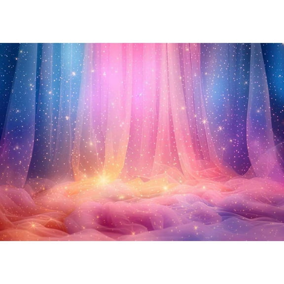 Allenjoy Blue Purple Dream Stage Backdrop