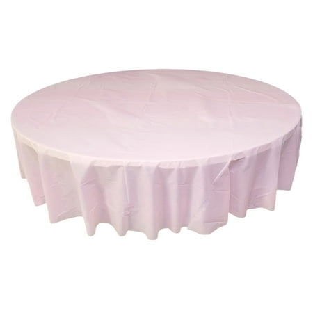 

IOAOAI Daily necessities 84 Inch Round Tablecloth Simple Disposable PE Waterproof Thicker Table Cover Fabric for Home