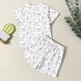 thumbnail image 3 of REDARER Dinosaur Print Short Sleeve T-Shirt & Shorts 2 Piece Kids Pajama Set, Loungewear Sleepwear for Boys & Girls,3-4 Years, 3 of 4