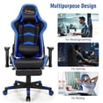 thumbnail image 5 of Goplus Massage LED Gaming Chair Reclining Racing Chair w/Lumbar Support&Footrest Blue, 5 of 10