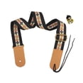 thumbnail image 1 of MERIGLARE Embroidered Ukulele Strap Adjustable Length for 4 String Instruments Soprano Black, 1 of 9