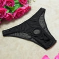 thumbnail image 2 of Bigersell Women Underwear Clearance Women's Underwear Seamless Panty Style P-355 Polyester Cheeky Panties Lace Thongs Ladies Briefs High Waist Women's Bikini Panties Black One Size, 2 of 2