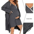 ZAROYEAX Women's Maternity Nursing Gown and Robe Set Labor Delivery