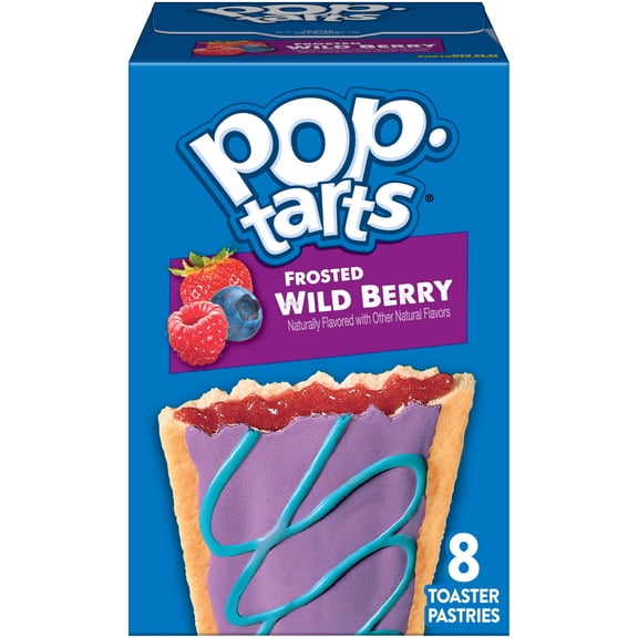 Pop-Tarts Frosted Wild Berry Toaster Pastries, Breakfast Foods, Shelf-Stable, 13.5 oz (8 Count)