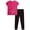 Baby Phat Pink/Black, variant on Baby Phat Girls Leggings Set - Lightweight Short Sleeve Graphic Tee and Leggings for Girls 2 Piece