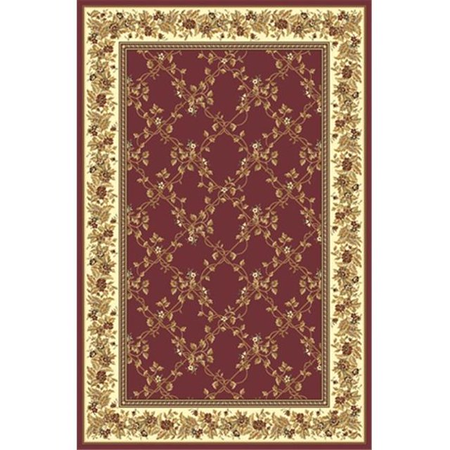 Radici 1427-1732-BURGUNDY Noble Rectangular Burgundy Transitional Italy Area Rug, 7 ft. 9 in. W x 9 ft. 6 in. H