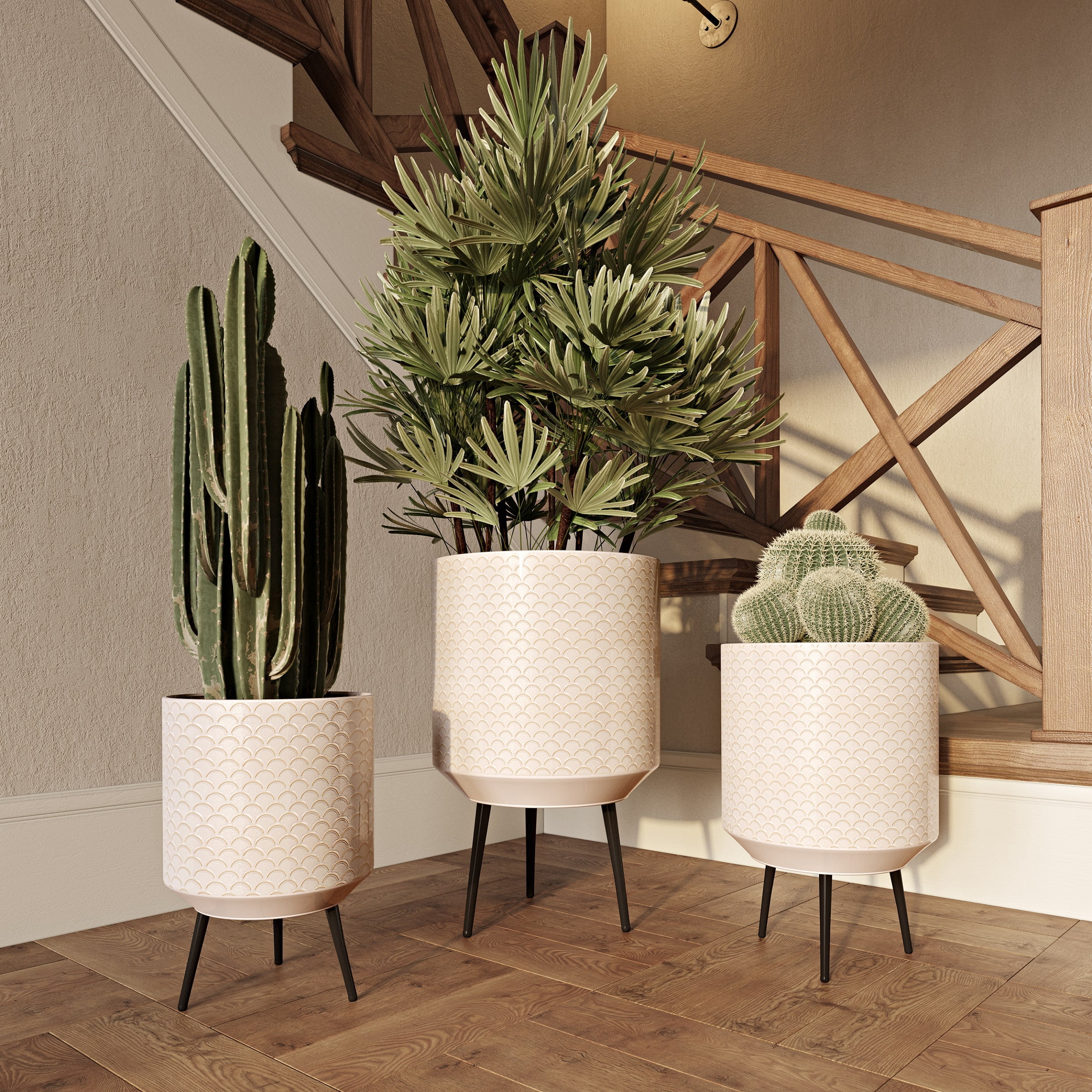 Aspire Home Accents Metal Avery Modern Planters (Set of 3)