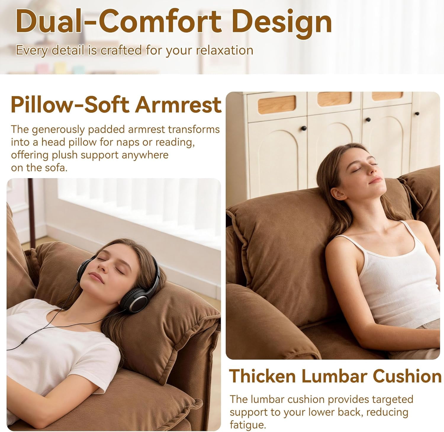 63" Velvet Pull Out Couch, 3-in-1 Convertible Sleeper Sofa Bed with Adjustable Backrest, USB Charging Ports, Side Pockets, Modern Loveseat for Living Room, Bedroom, Apartment, Brown