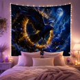 thumbnail image 2 of Cosmic Raven in Swirling Nebula, Mystical Fantasy Art for Dark Art Lovers, Wildlife Wall Art Halloween Gift Tapestry Wall Hanging for Bedroom, Living Room and Dorm, 2 of 7