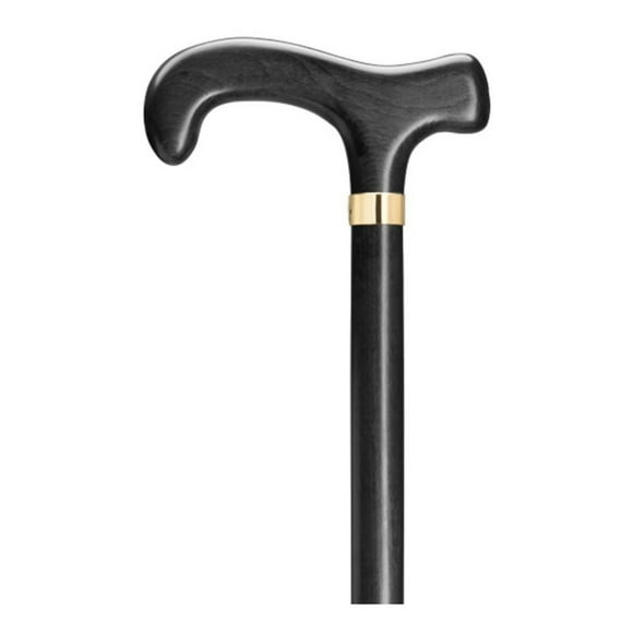 Homme Extra Grand Finition Noire Derby Cane -Cadeau Abordable! Article #HAR-9769208