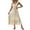 Beige, variant on Dresses for Women Sleeveless V-Neck Sundresses Summer Casual Loose A-Line Flowy Ruffle Hem Maxi Beach Vacation Dresses Light Blue S