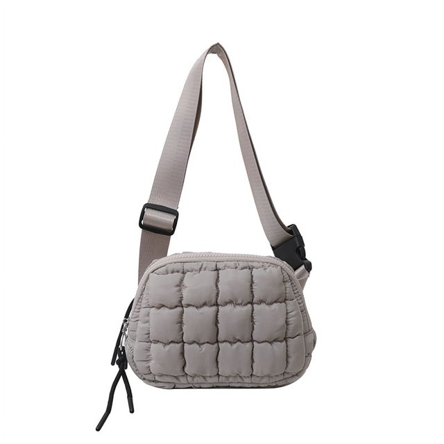Bolso Bandolera Acolchado A La Cruzado Con Cierre para Mujer Diario
