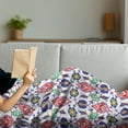 thumbnail image 3 of Traditional Soft Flannel Fleece Throw Blanket, Classic Ottoman Moroccan Old Fashioned Turkish Mosaic Tiles Ceramic Artwork, Cozy Plush for Indoor and Outdoor Use, 50" x 70", Multicolor, by Ambesonne, 3 of 5