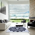 thumbnail image 6 of Ahgly Company Indoor Square Patterned Heavenly Blue Area Rugs, 7' Square, 6 of 6