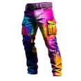 thumbnail image 3 of CONZONE Mens Cargo Pants Graffiti Graphic Y2K Staight Leg Cargo Pants for Men Lightweight Relaxed Fit Outdoor Workout Trousers With Pockets, 3 of 4
