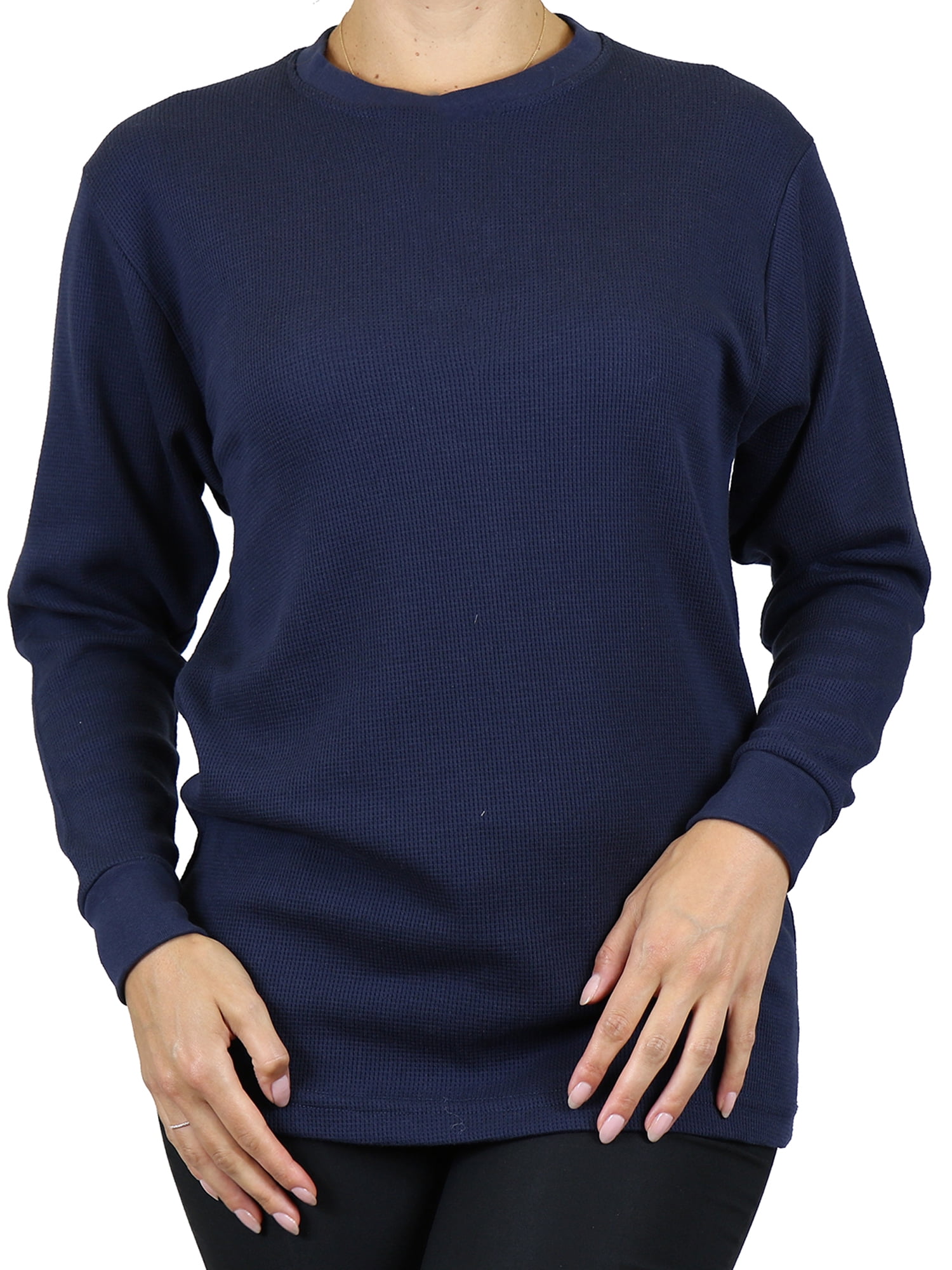women's 100 cotton waffle thermal shirts