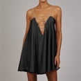 thumbnail image 1 of Vestido de playa para damas Vestido elegante con escote en V profundo Vestido sexy con dobladillo con volantes y correa de espagueti FLhrweasw Nuevo, 1 of 7