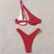 thumbnail image 5 of Traje de baño para mujer, bikini de dos piezas con hombros descubiertos y soporte de acero, color liso, trajes de baño para mujer, conjuntos de bikini para mujer, trajes de baño de bikini para mujer, 5 of 7