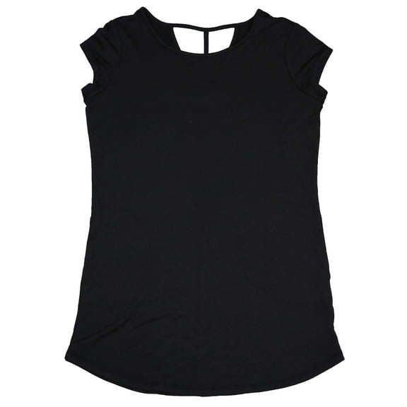 Ideology Womens Activewear Short Sleeve V Back Tunic;XS