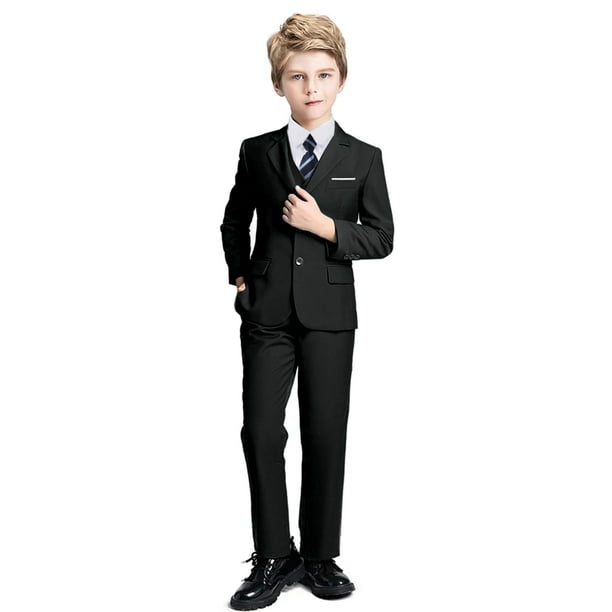 Toddler Suits for Boys Tuxedo Suit Boys' Ring Bearer Suits Black Kids