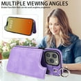 thumbnail image 6 of TECH CIRCLE For iPhone 14 Plus Wallet Case with Card Holder, PU Leather Kickstand Finger Grip Ring Shockproof Women Men Magnetic Protective Wallet Cover for Apple iPhone 14 Plus 6.7",Purple, 6 of 9