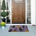 thumbnail image 5 of Yayeee Doormat for Indoor Entrance 32" x 20" Non Slippery Floor Rug, Purple Halloween Black Cat, 5 of 8