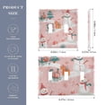 thumbnail image 2 of Yayeee Toggle Light Switch Wall Plate 3-Gang 6.37"x4.48" Decorative Outlet Cover, Pink Christmas Snowman, 2 of 7