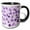 Black/White, variant on 3drose, Pretty Lavendar Butterflies and Purple Flowers, 11oz Mug