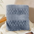thumbnail image 4 of Xecvkr Blanket Throw Flannel Jacquard Throw Blanket, 70x100cm Soft Nap Blanket for Office Bed, Beige Gray Green Blue Khaki Pink, Warm and Cozy, 4 of 6