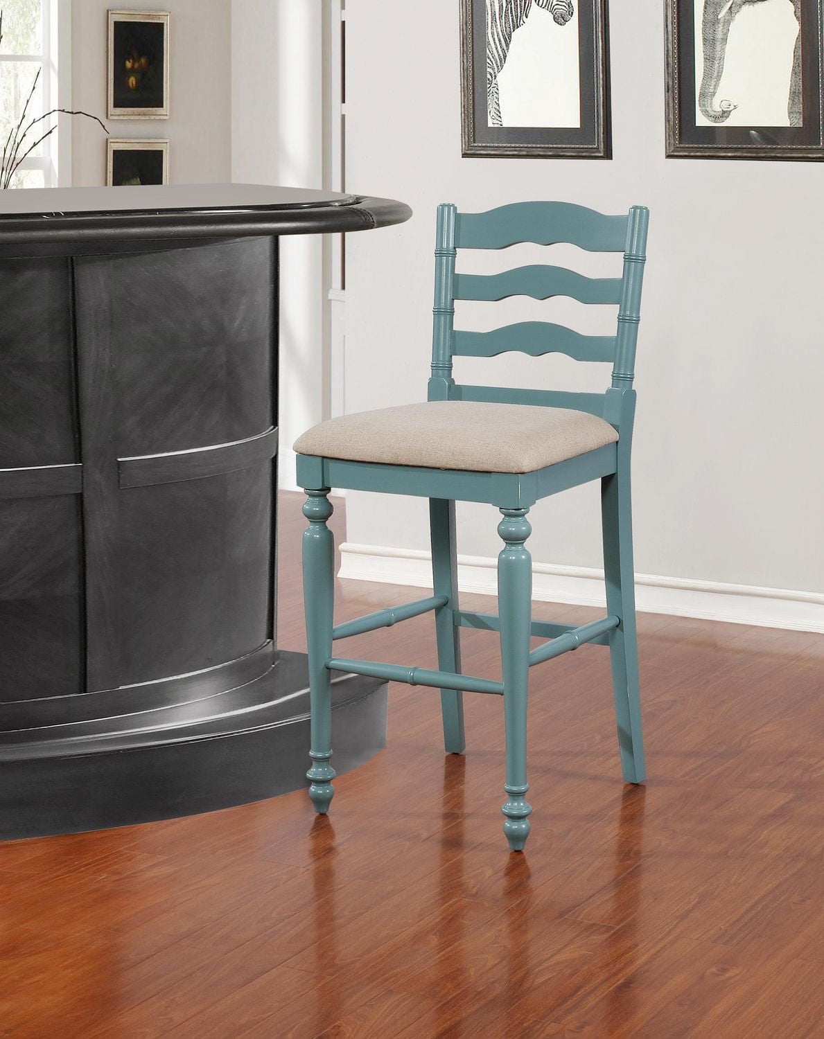 Tabouret de bar Hunter bleu antique