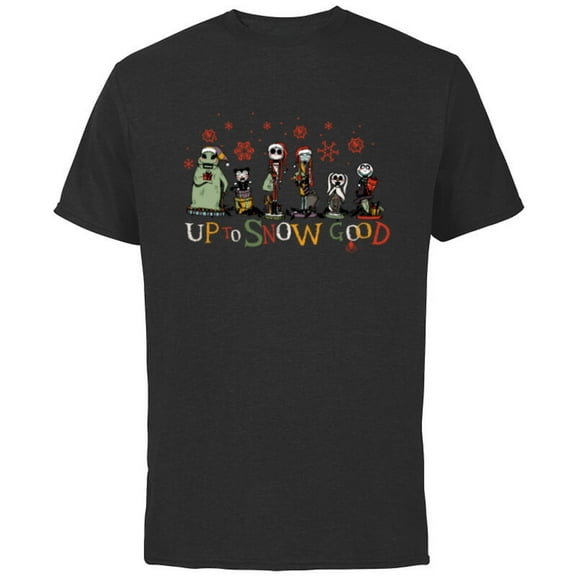 Disney Nightmare Before Christmas Up to SNOW Good Nutcracker - Short Sleeve Cotton T-Shirt for Adults - Customized-Black