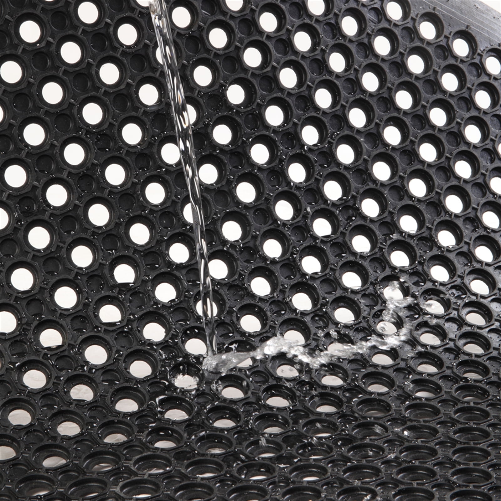 Tenozek Large Rubber Doormat for Outdoor - 60 x 35 inch Heavy Duty Outdoor Drainage Mats with Holes - Waterproof Non Slip Floor Mat for Door, Commercial Kitchen, Pool, Restaurant, Entrance