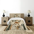 thumbnail image 3 of Ambesonne Mid Century Modern Quilted Bedspread Set 2 Pcs, Esoteric Rounds, Twin Size, Grey Yellow Pale Brown, 3 of 4