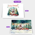 thumbnail image 2 of Merry Christmas Santa Reindeer Antlers Maltese Sleigh Xmas Winter Holiday 7x5in Folded Greeting Card Maltese Dog Lover Gifts Idea Single Note Card with Envelope - 00023, 2 of 5