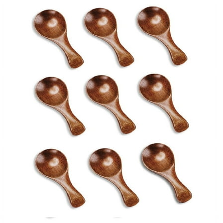 9 x wooden spoon-Brown