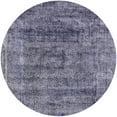 thumbnail image 1 of Ahgly Company Machine Washable Indoor Round Industrial Modern Purple Navy Blue Area Rugs, 5' Round, 1 of 7
