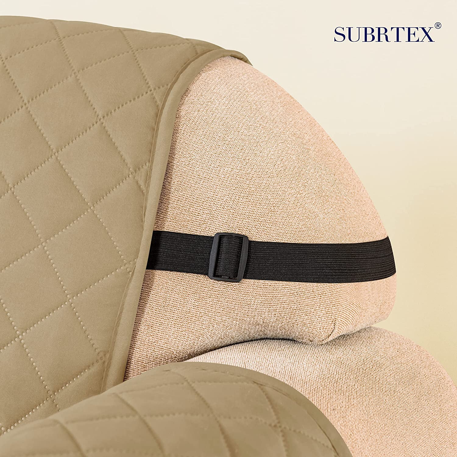 Subrtex Reversible Sofa Slipcover Quilted Couch Cover,Loveseat,Khaki