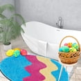 thumbnail image 4 of TIELUTT Easter Rabbit Bunny Eggshell Shaped Bunny Rug 21X29"/19X25'' Non Washable Welcome Door Mat Cute Blanket Hand Knitted Blanket Blanket Throws under 20 Small Area Rug Winter Throw Blanket, 4 of 6