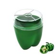 thumbnail image 2 of Fruit And Vegetable Crisper With Transparent Lid Garlic Green Pepper Storage Box, 2 of 6