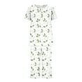 thumbnail image 3 of Tnhcen 2-Piece Women's Leaf Print Summer Pajama Set - Cool Short Sleeve Capri Pants with Pockets Homewear S-3XL, 3 of 6