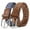 1129-Blue & brown, variant on Belt for Men 2 Pack Elastic Braided 1 3/8" Stretch Men Belts for Casual Pants and Jeans,Gift Box