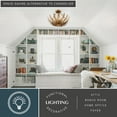 thumbnail image 4 of Ozette 18-in W Heritage Gold Semi Flush Mount Ceiling Light Fxiture with Leaf Motif, 4 of 9