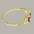 thumbnail image 4 of LBG British Made Solid 10k Yellow Gold Natural Garnet Womens Anniversary Ring - 33 size options - Size 12, 4 of 6