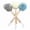 White,blue,grey, variant on Loofah Back Scrubber for Shower, Wooden Long Handle Bath Sponge Lufa Shower Brush, Soft Nylon Mesh Back Cleaner Washer, Women & Men Exfoliating Luffa Pouf on a Stick for Body