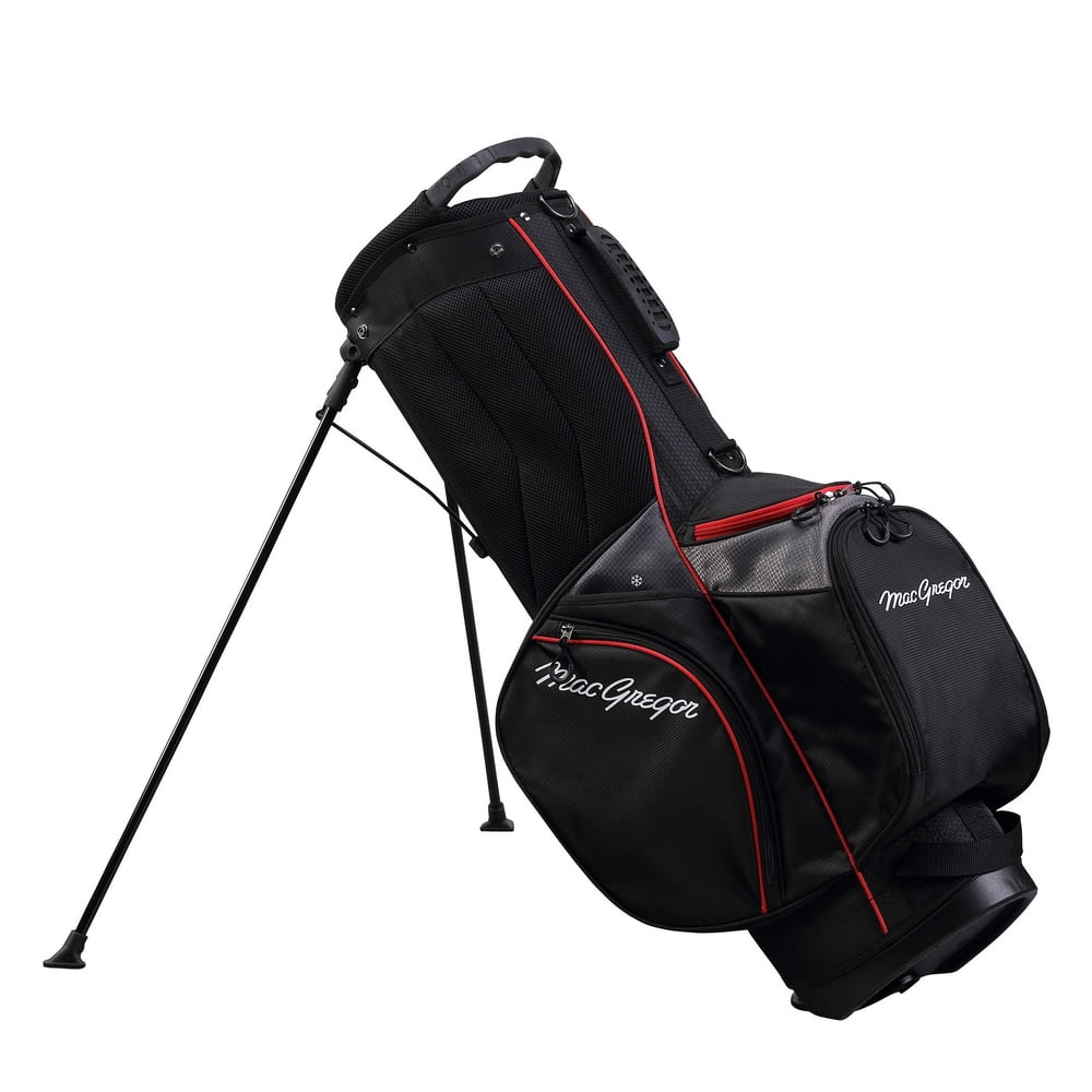 MacGregor Golf Response Stand Bag, 9" Top, 6-Way Divider, Black/Red, 5 lbs